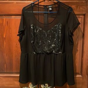 Women’s black Torrid blouse Sz 1